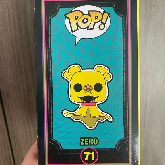 Funko Pop Disney #71 Zero Nightmare Before Christmas Blacklight - Picture 2 of 6
